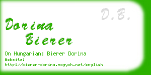 dorina bierer business card